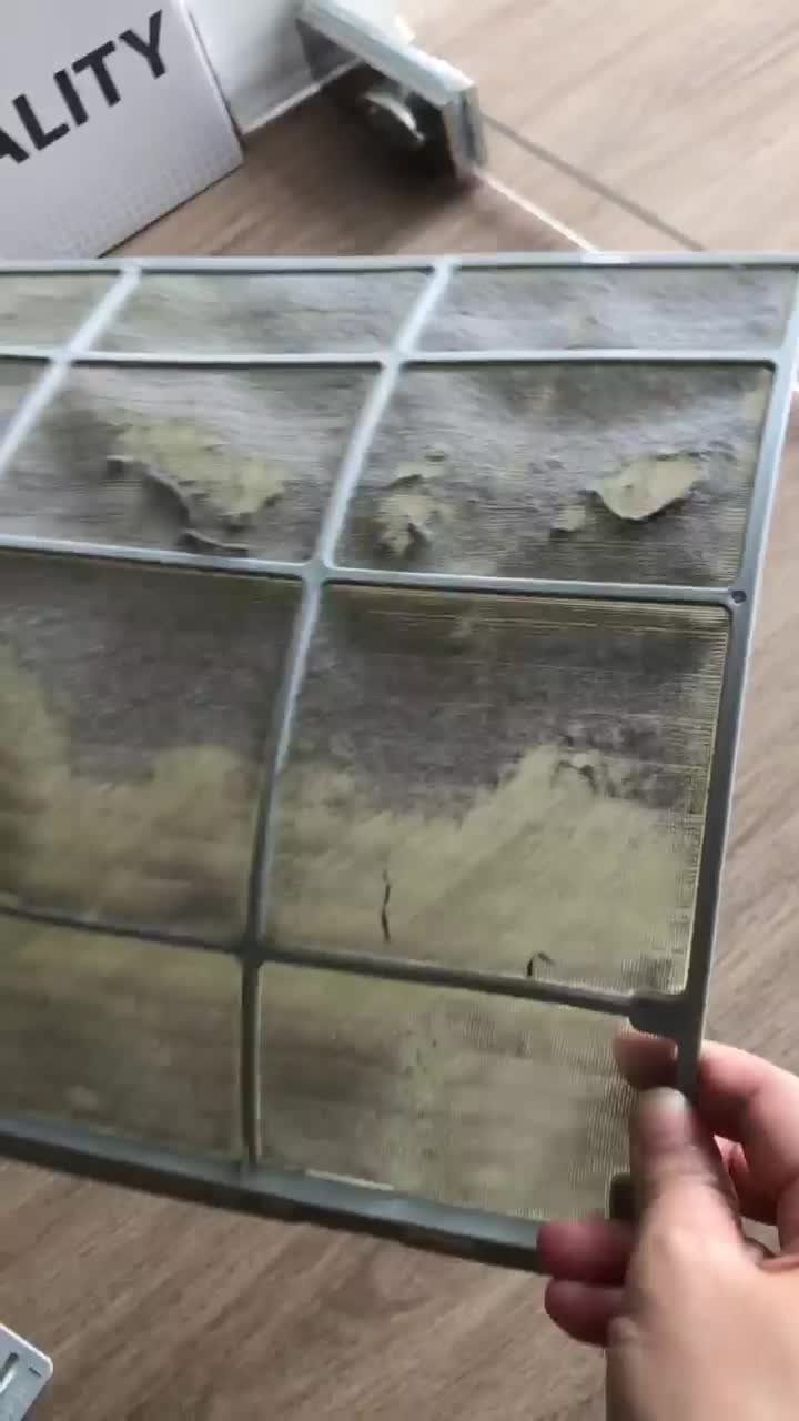 Penapis aircond sebelum pembersihan